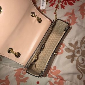 Blush pink crossbody chain purse